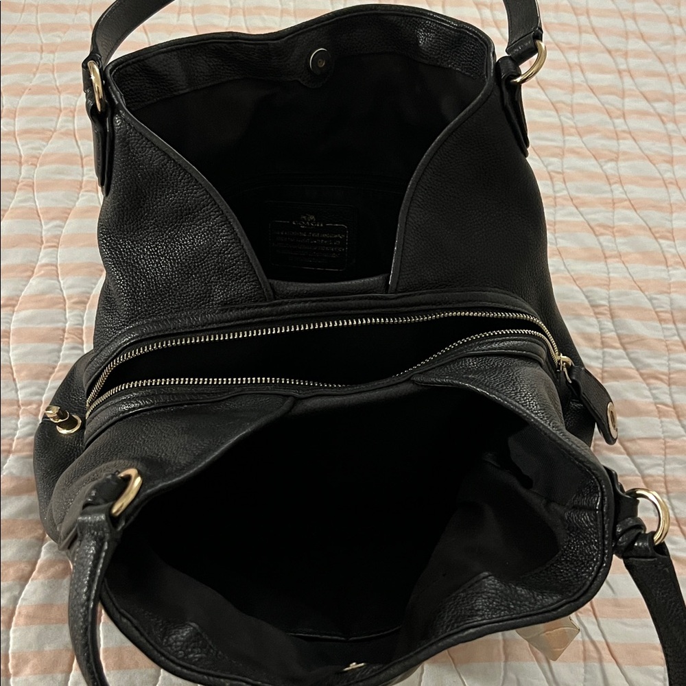 Coach Black Patchwork Leather Shoulder Bag - Picture 10 of 15